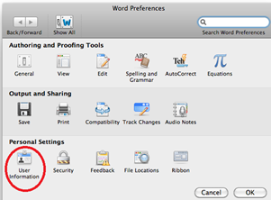 word for mac clear recent documents